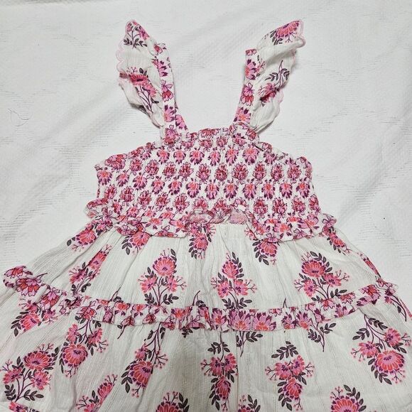 Haute Hippie Floral Layered Ruffle Dress Toddler 2T Sleeveless Lined EUC - Picture 5 of 7